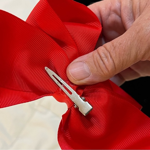 Christmas outfit skirt long sleeve top hair bow Santa kitty cat 18 months - Picture 9 of 10